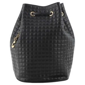CELINE SMALL C CHARM BUCKET IN QUILTED CALFSKIN